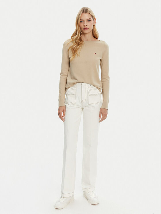 Tommy Hilfiger Tommy Hilfiger Kampsun WW0WW40099 Beež Regular Fit