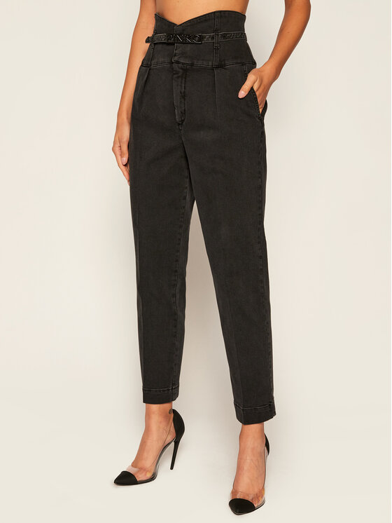 PINKO Pinko Straight Fit Farmer Ariel AI 20-21 PDEN 1J10GP Y6FG Fekete Straight Fit