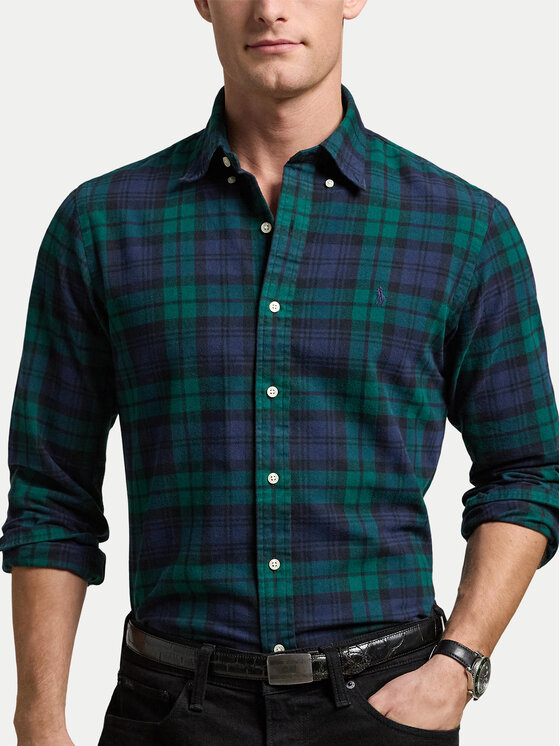 Polo Ralph Lauren Polo Ralph Lauren Košile 710953891001 Zelená Custom Fit