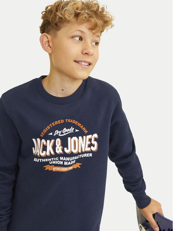 Jack&Jones Junior Jack&Jones Junior Majica dugih rukava Logo 12258840 Tamnoplava Regular Fit