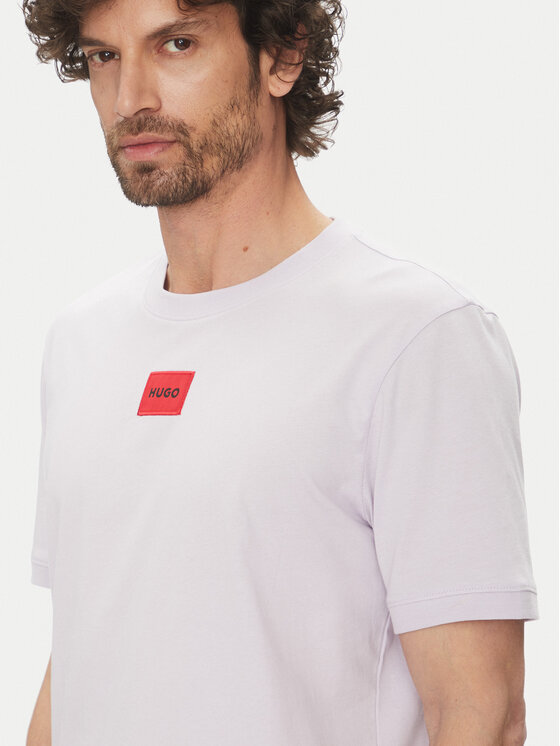 HUGO HUGO T-shirt Diragolino212 50447978 Ljubičasta Regular Fit