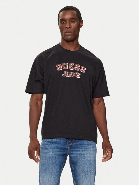 Guess T-krekls M4BI78 K8FQ4 Melns Oversize