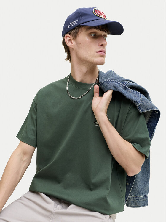 Jack & Jones Jack & Jones Tričko Niagara 12293422 Zelená Regular Fit