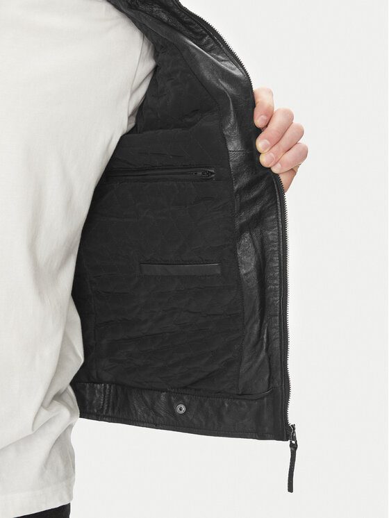 Serge Pariente Serge Pariente Giacca di pelle Erico Nero Regular Fit