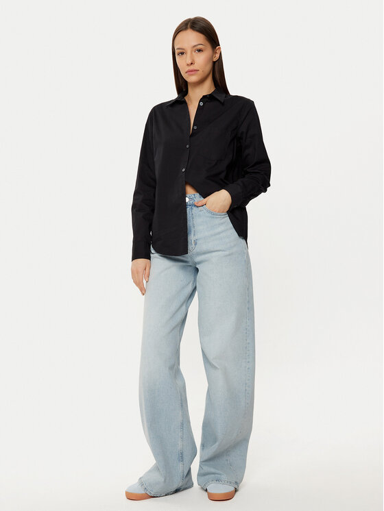 Gap Gap Marškiniai 841125-03 Juoda Loose Fit