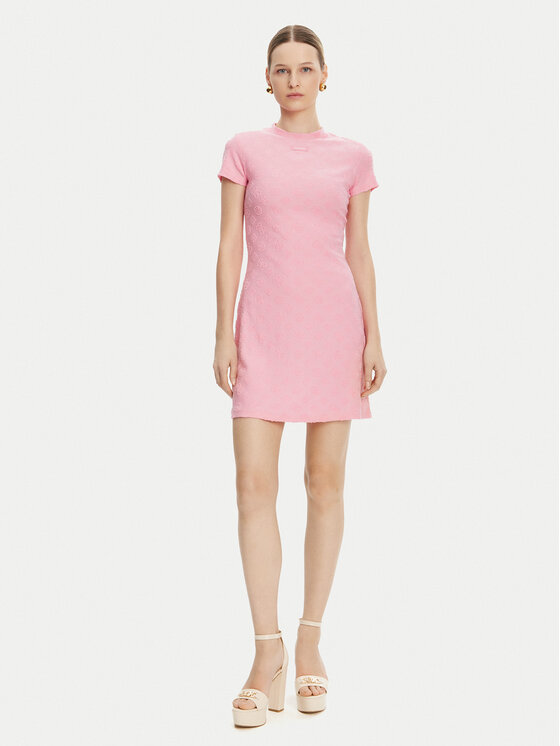 Guess Guess Každodenní šaty V5GK07 KCT02 Růžová Regular Fit