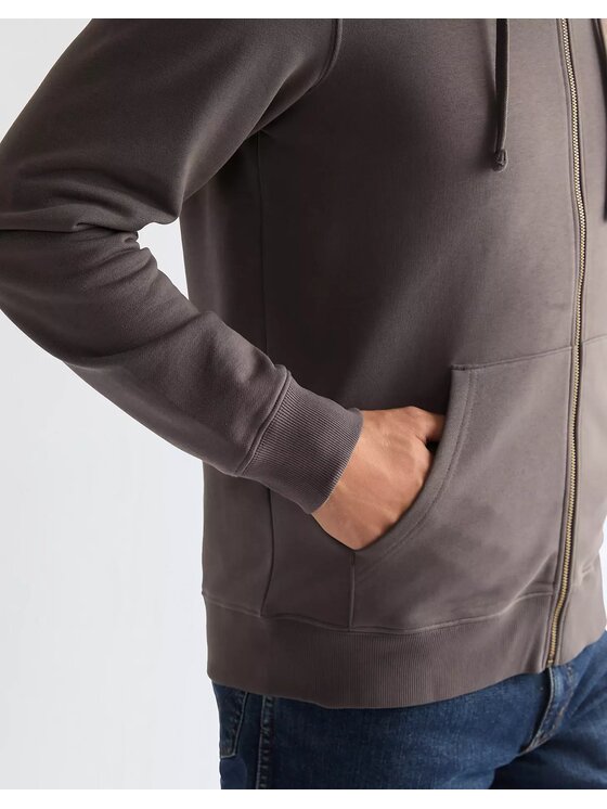 Wrangler Wrangler Bluza GRAPHIC ZIP HOODIE Szary Regular Fit