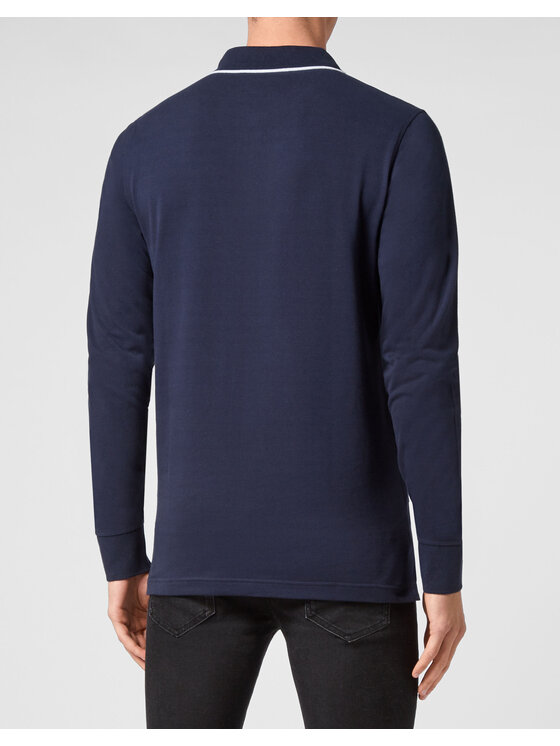 PHILIPP PLEIN PHILIPP PLEIN Polo 5459 Granatowy Regular Fit