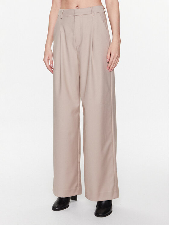 Gestuz Pantaloni din material Paula 10906861 Bej Wide Leg
