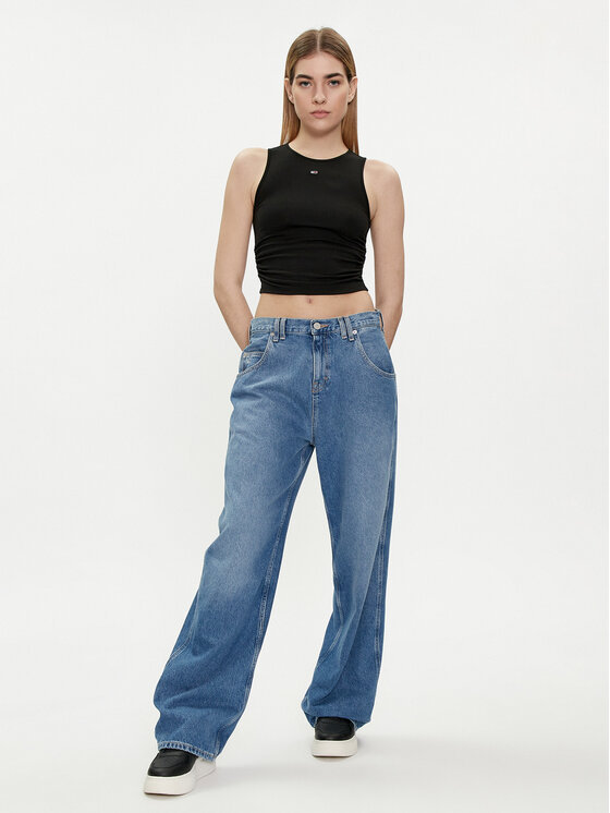 Tommy Jeans Tommy Jeans Top DW0DW17893 Czarny Slim Fit