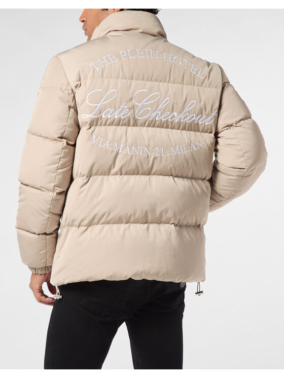 PHILIPP PLEIN PHILIPP PLEIN Kurtka puchowa 26053 Beżowy Regular Fit