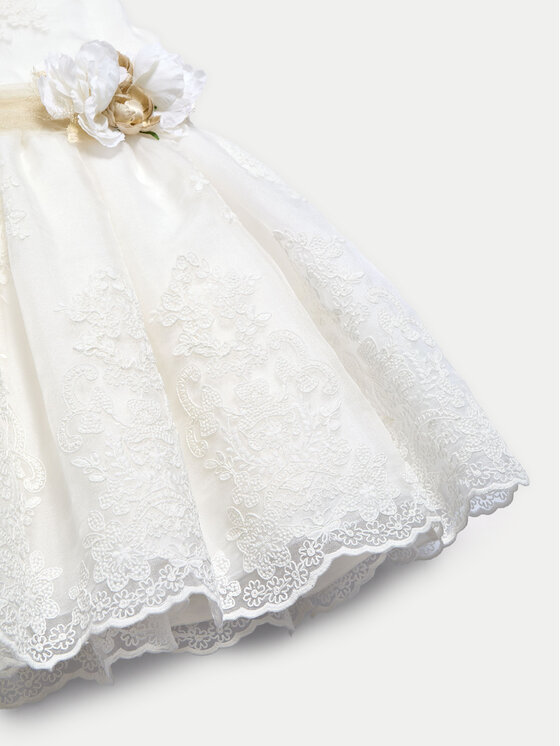 Abel & Lula Abel & Lula Sukienka elegancka 5037 Écru Regular Fit