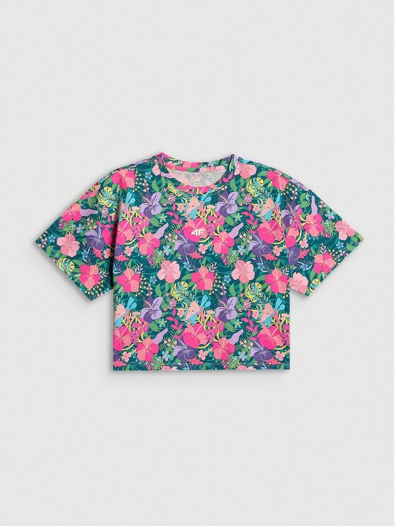 4F 4F T-Shirt 4FJRAW26TTSHF4243-90A Kolorowy Boxy Fit