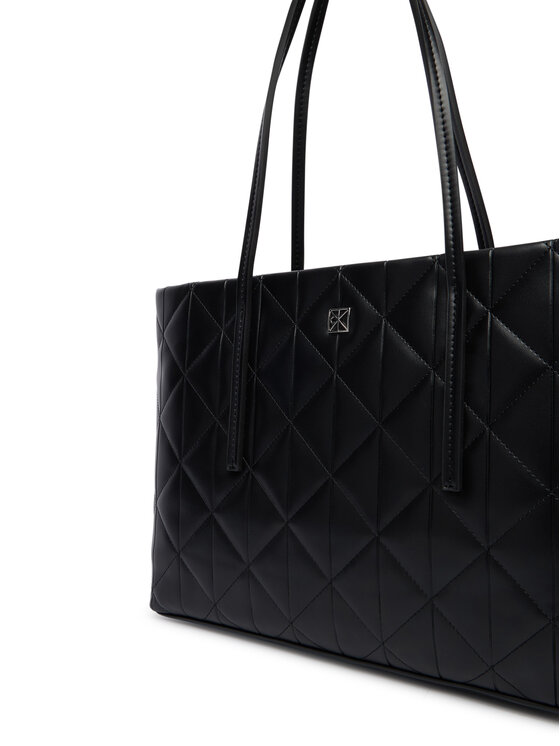 Calvin Klein Calvin Klein Kabelka Quilted Small Tote LV04F3325G Čierna