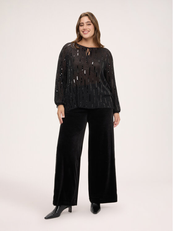 Fiorella Rubino Fiorella Rubino Bluzka 2202T002600N033 Czarny Regular Fit