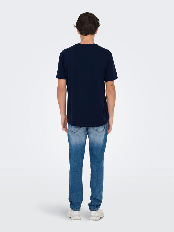 Only & Sons Only & Sons Тишърт Lenny 22028593 Тъмносин Regular Fit