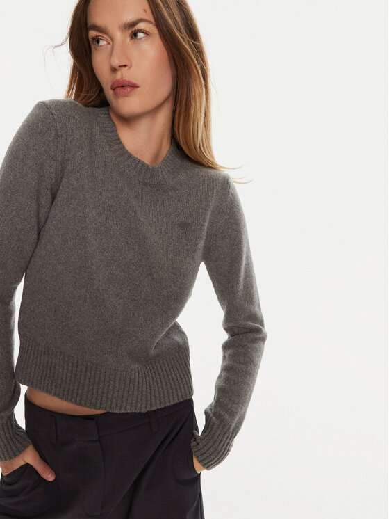 AMI PARIS AMI PARIS Πουλόβερ FKS057005 Γκρι Regular Fit