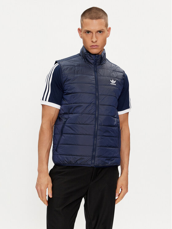 Adidas Prsluk Padded Stand Collar Puffer Vest HL9216 Plava Regular Fit