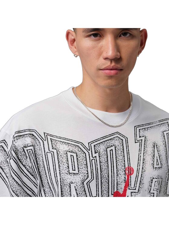Nike Nike T-Shirt M J NEW STRETCH GFX SS CREW IQ0708-100 Biały Regular Fit
