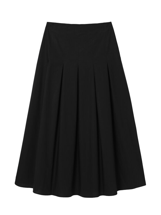 TATUUM Tatuum Midi sukňa PLANOKA Čierna Classic Fit