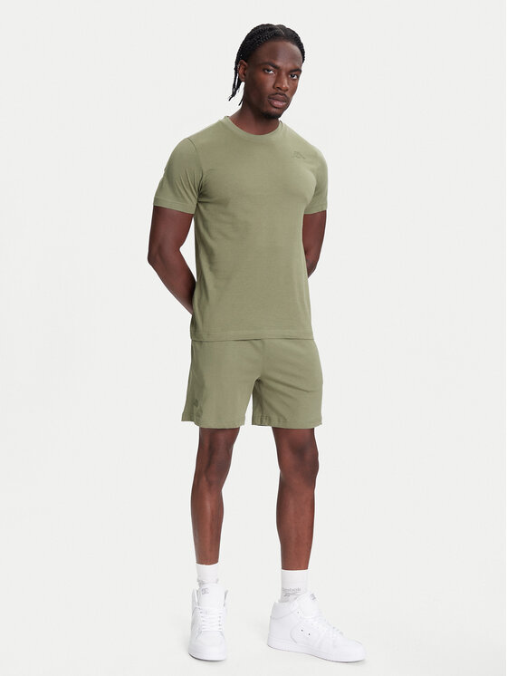 Kappa Kappa Αθλητικό σορτς Logo Korpo Cabas 303HZE0 Χακί Regular Fit