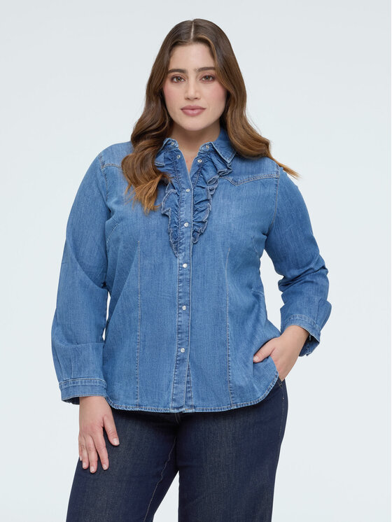 Fiorella Rubino Fiorella Rubino Camicia 5400T001415N024 Blu Regular Fit
