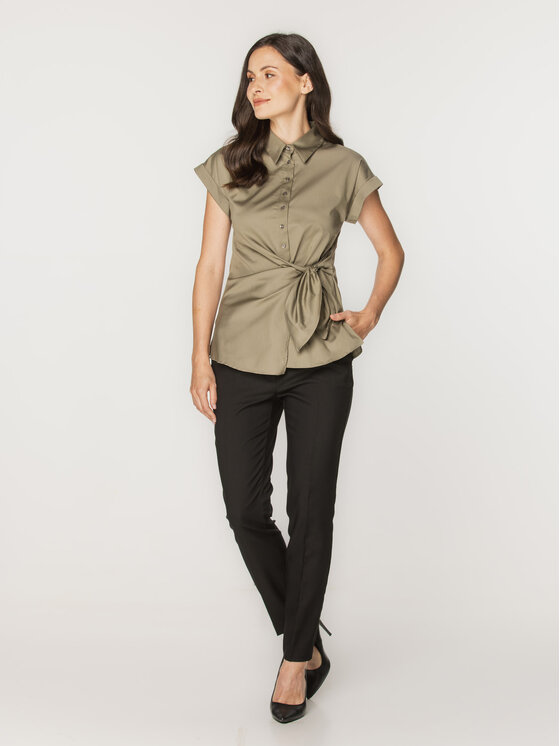 Willsoor Willsoor Koszula 61358 Beżowy Regular Fit