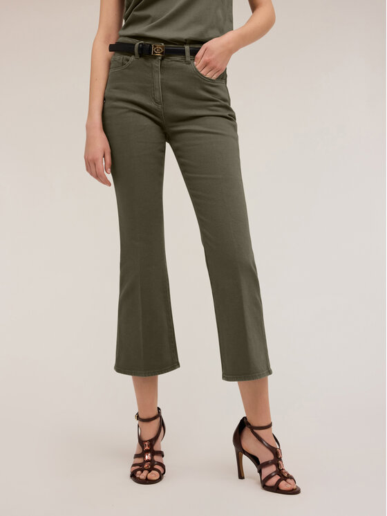 Motivi Motivi Pantaloni di tessuto P745Q004010N035 Verde Flare Fit