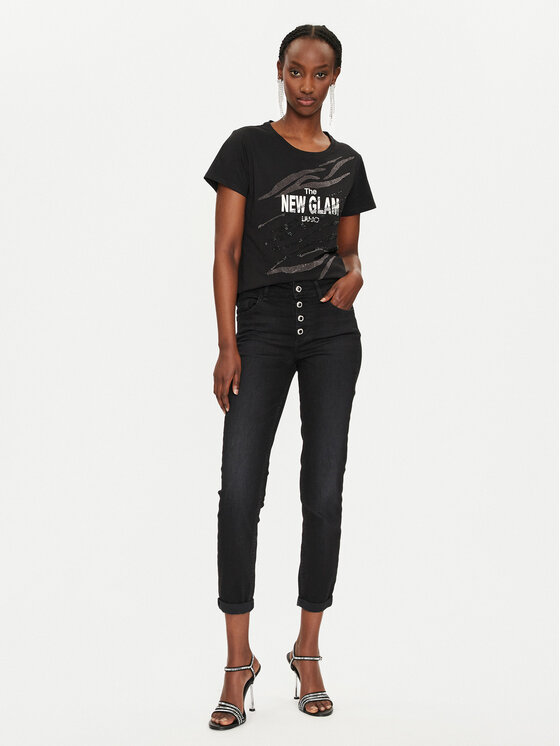 Liu Jo Liu Jo Teksad UF4054 D4614 Must Slim Fit