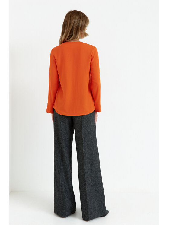Stylove Stylove Blúzka S391 Oranžová Curvy Fit