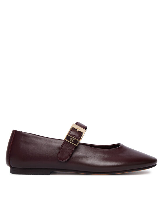 Tommy Hilfiger Balerini Buckle Leather Ballerina FW0FW09684 Maro
