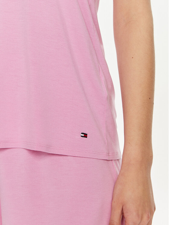 Tommy Hilfiger Tommy Hilfiger Zgornji del pižame UW0UW05398 Roza Regular Fit