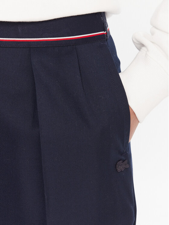 Lacoste Lacoste Hlače iz tkanine HF5307 Mornarsko modra Relaxed Fit