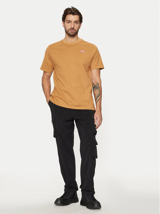 Hunter Hunter Marškinėliai Alvin HARM0039242 Ruda Regular Fit
