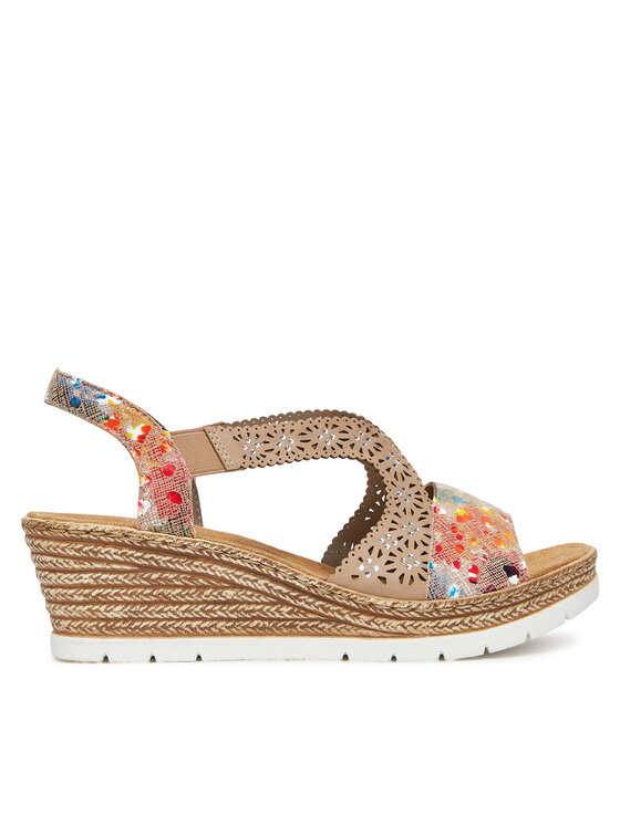 Rieker Sandali 61916-90 Beige, taglia : 40