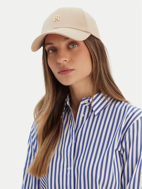 Tommy Hilfiger Tommy Hilfiger Cepure ar nagu Elevated Chic AW0AW17631 Bēšs