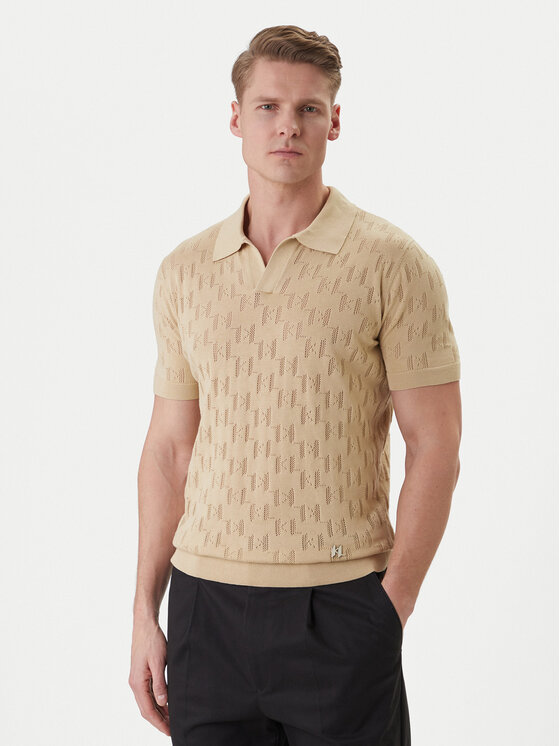 KARL LAGERFELD KARL LAGERFELD Pólóing 655005 562301 Bézs Slim Fit