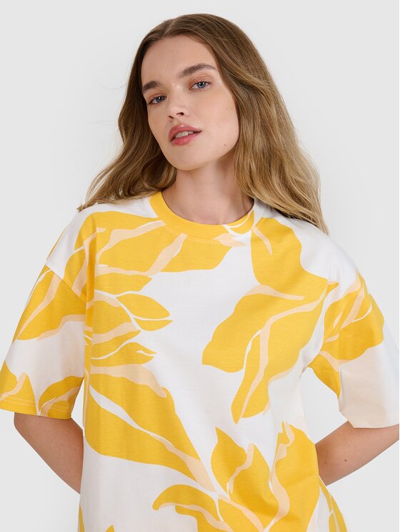 4F 4F T-Shirt 4FRSS25TTSHF2692-90A Έγχρωμο Oversize