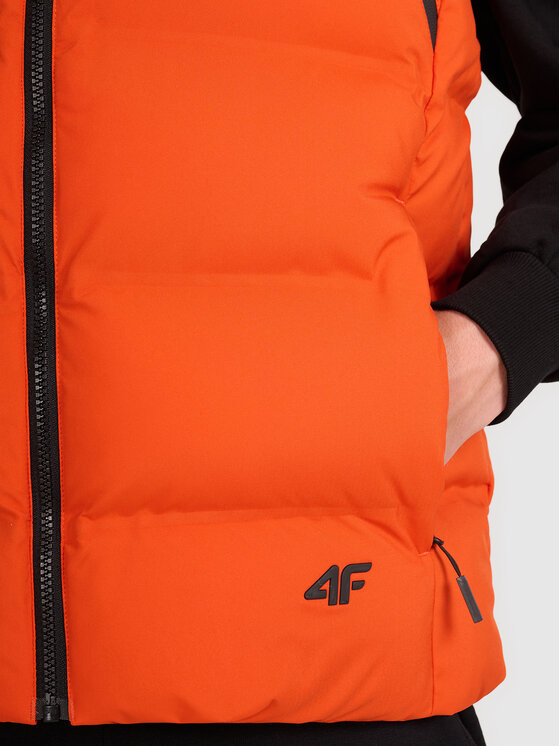 4F 4F Kamizelka URBAN COMMUTER Pomarańczowy Regular Fit