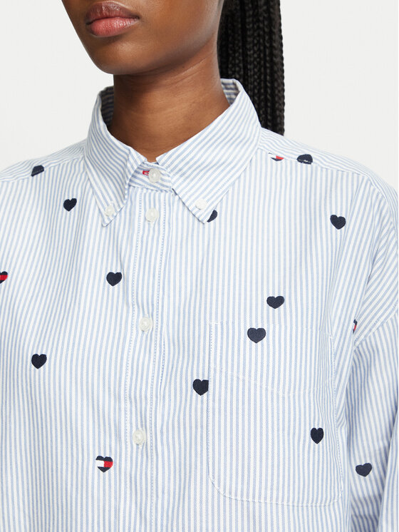 Tommy Jeans Tommy Jeans Košeľa Critter  DW0DW23438 Svetlo modrá Oversize