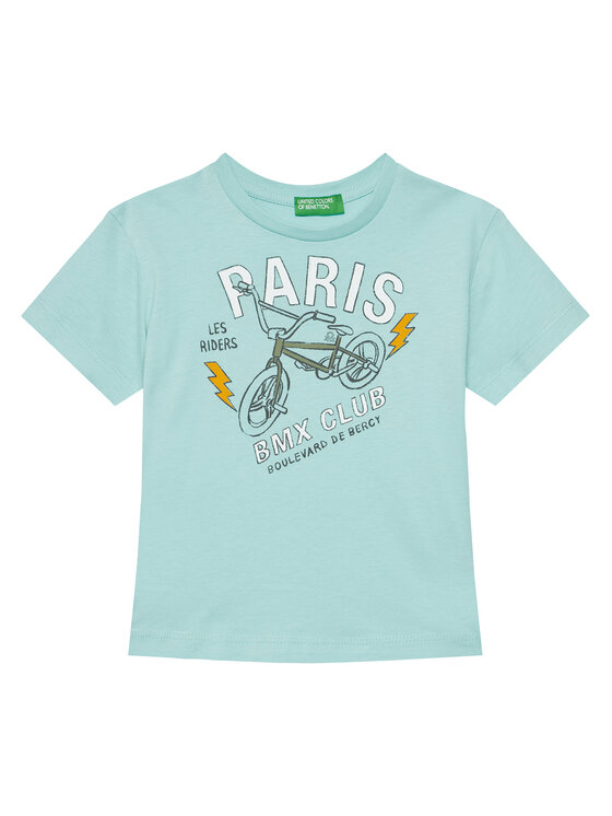 United Colors Of Benetton T-Shirt 3I1XG10IJ Zielony Regular Fit