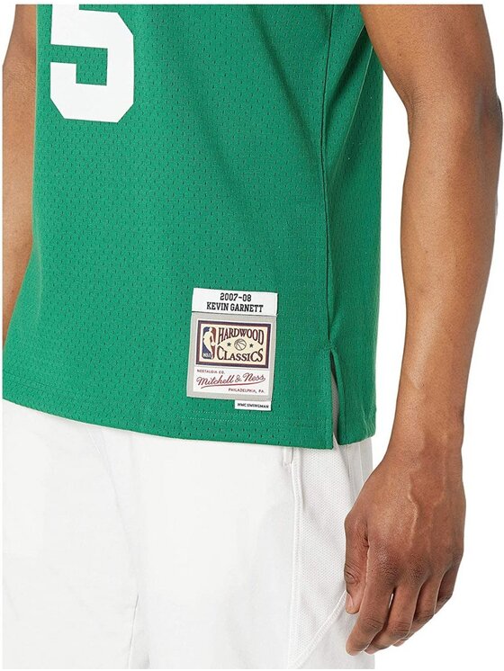 Mitchell & Ness Mitchell & Ness Smanicato Boston Celtics NBA Swingman Road Jersey Celtics 07 Kevin Garnett Verde Regular Fit
