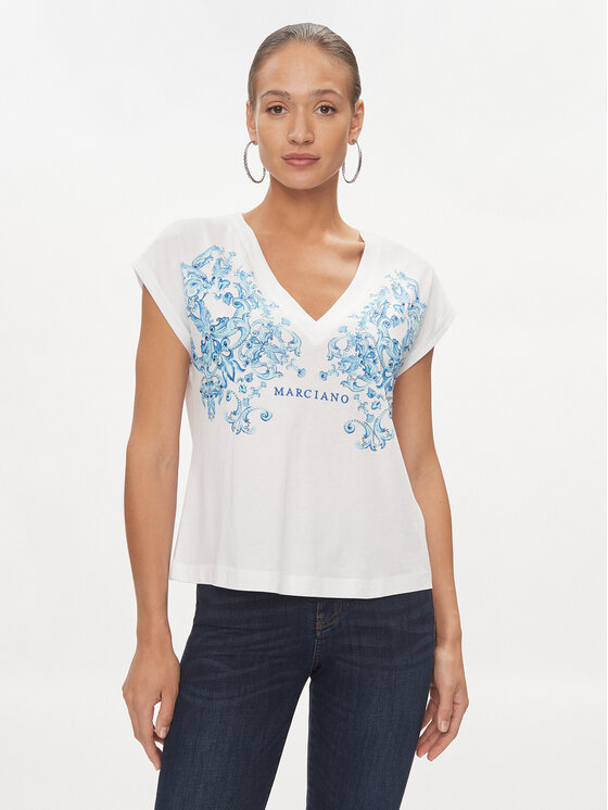 Marciano Guess Marciano Guess T-Shirt 4GGP00 6138A Bílá Regular Fit