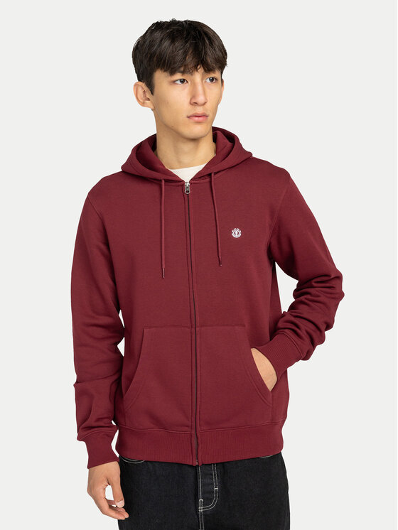 Element Element Majica dugih rukava Icon Embroidery ELYFT00199 Tamnocrvena Regular Fit