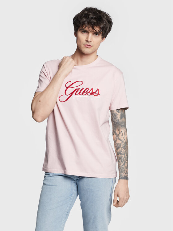 Guess Majica 3D Embro M3GI25 K8FQ4 Roza Regular Fit