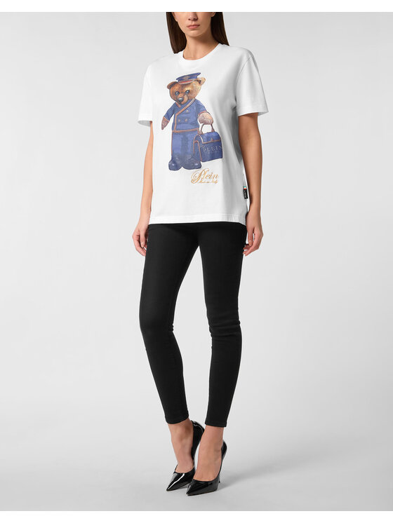 PHILIPP PLEIN PHILIPP PLEIN T-Shirt 27405 Biały Over Fit