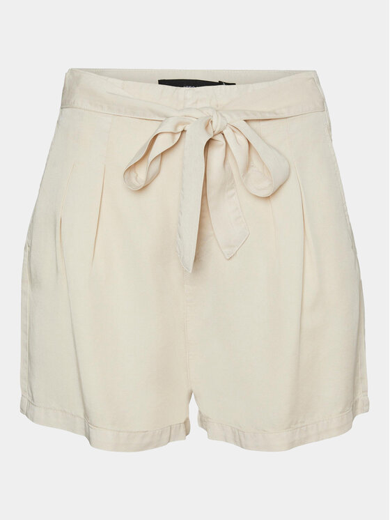 Vero Moda Vero Moda Szövet rövidnadrág Mia 10209543 Bézs Slim Fit