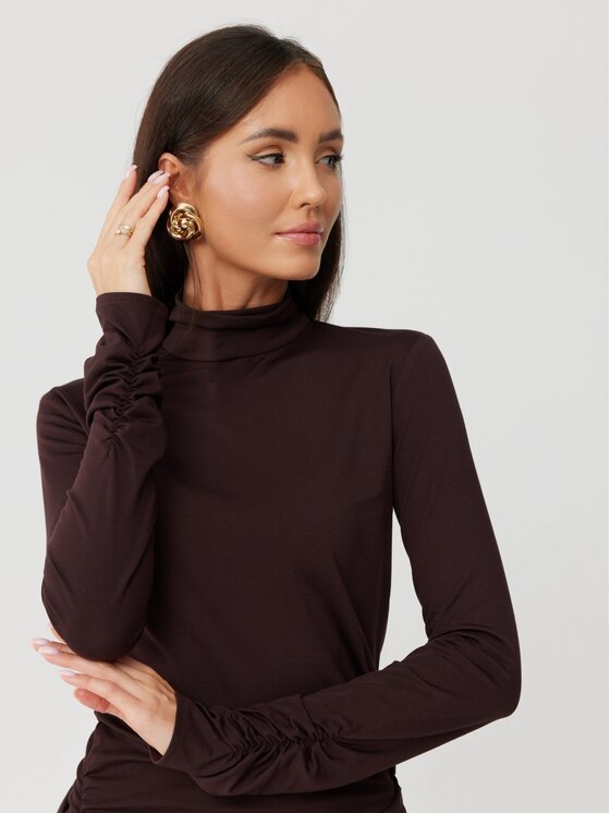 Roco Fashion Roco Fashion Každodenné šaty Leontine Tmavo hnedá Slim Fit