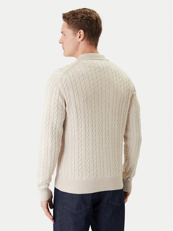 Tommy Hilfiger Tommy Hilfiger Sveter Classic MW0MW41955 Béžová Regular Fit
