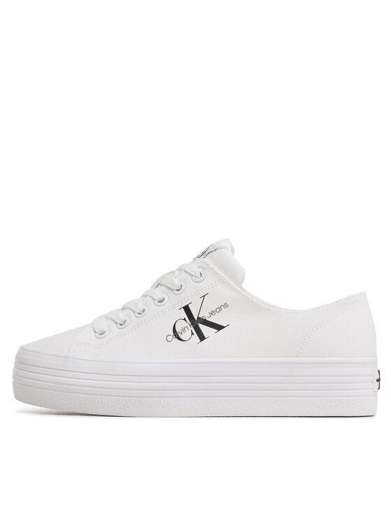 Calvin Klein Jeans Calvin Klein Jeans Гуменки Vulc Flatform Essential Mono YW0YW01030 Бял